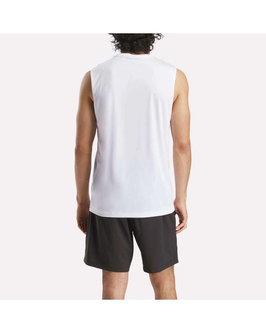 Reebok Blue Sleeveless Tech Training T-Shirt for men