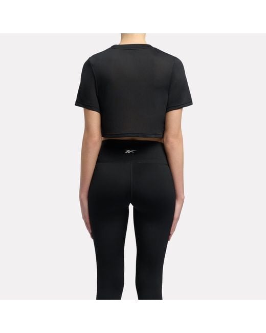 Reebok Black Id Train Cropped T-Shirt