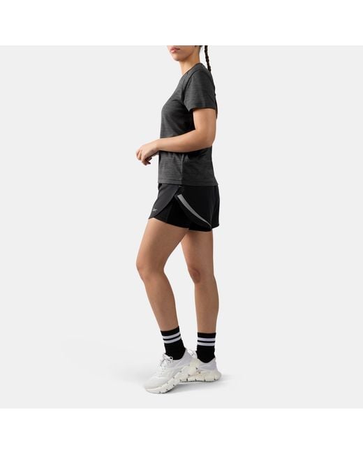Reebok Black Athlete Speed 2-In-1 High Rise 5" Shorts