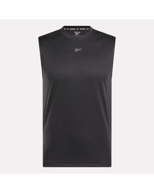 Reebok Black Id Train Sleeveless Tech T-Shirt