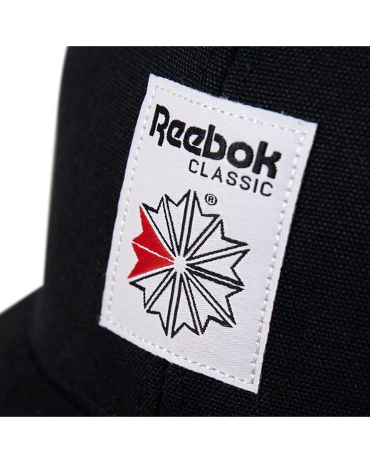 Reebok Black Woven Patch Vector Trucker Cap