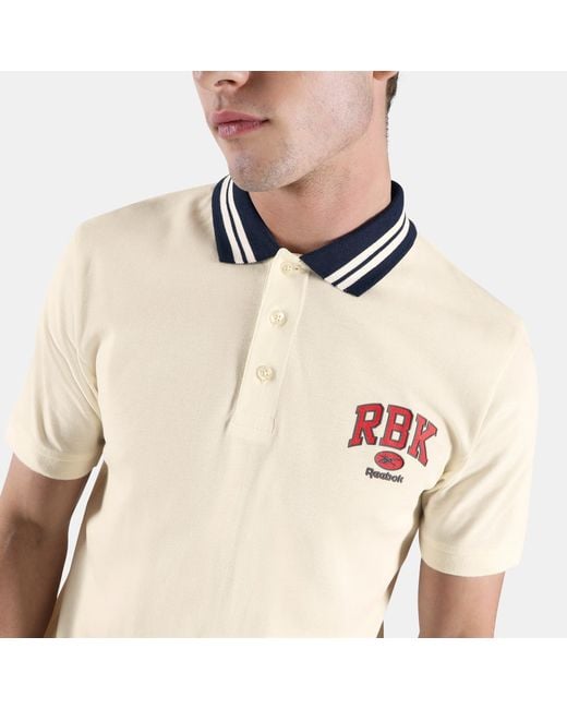 Reebok Natural Rbk Collegiate Polo