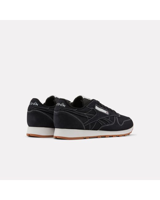 Reebok Black Classic Leather Sneakers