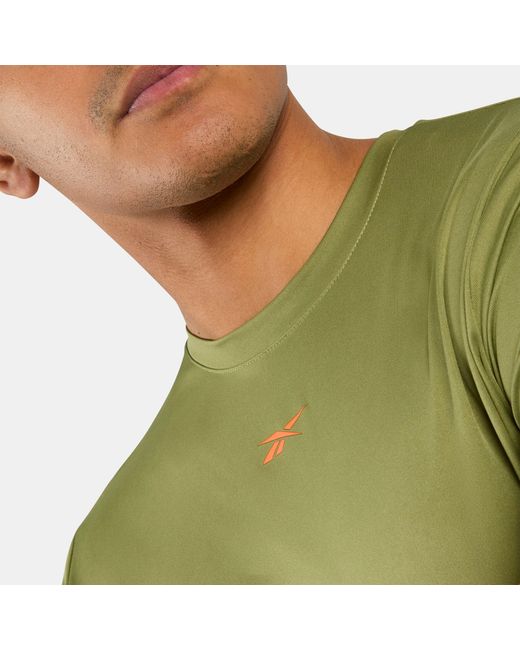 Reebok Id Train Lange Mouw Tech T-Shirt, Afmeting in het Green voor heren