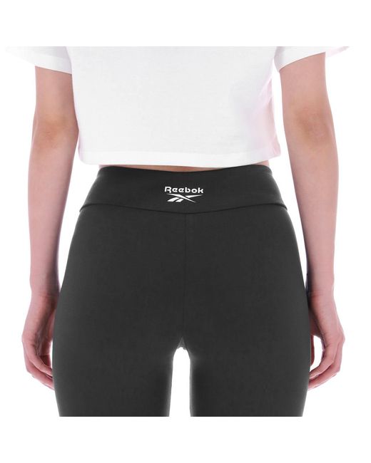 Reebok Black Identity Logo Cotton Leggings
