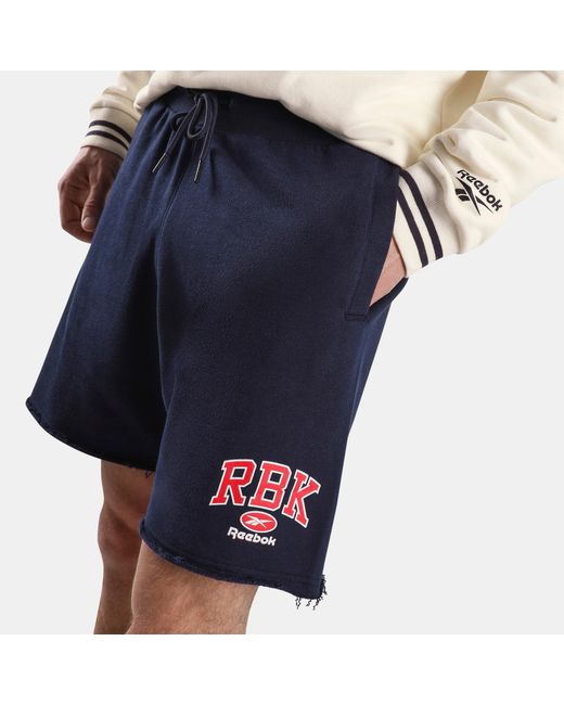 Reebok Blue Rbk Collegiate Shorts for men