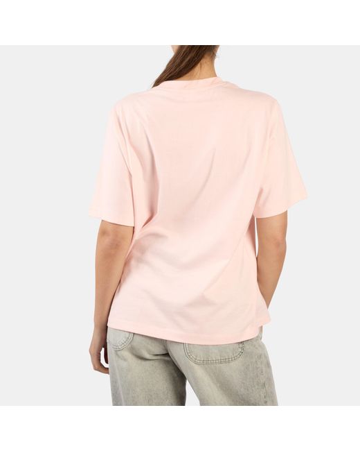 Reebok Natural Nova Big Logo Oversized Crewneck T-Shirt