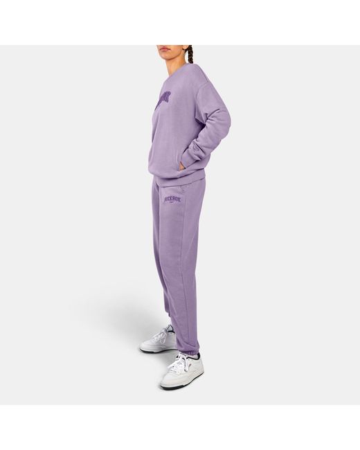 Reebok Purple Prep Chenille Crew Sweatshirt