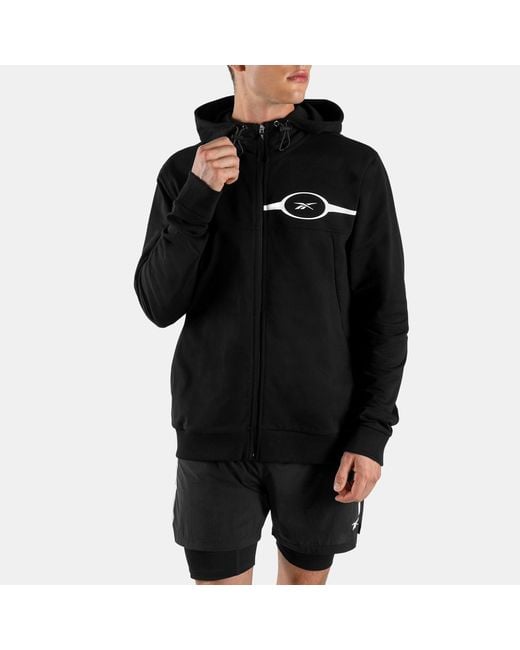 Reebok Black Athlete Flex Full Zip Hoodie