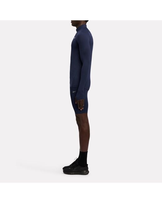 Reebok Blue Id Train Muscle Quarter Zip for men