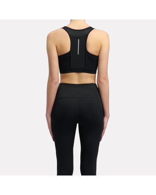 Reebok Black Lux Speed Racerback Sports Bra