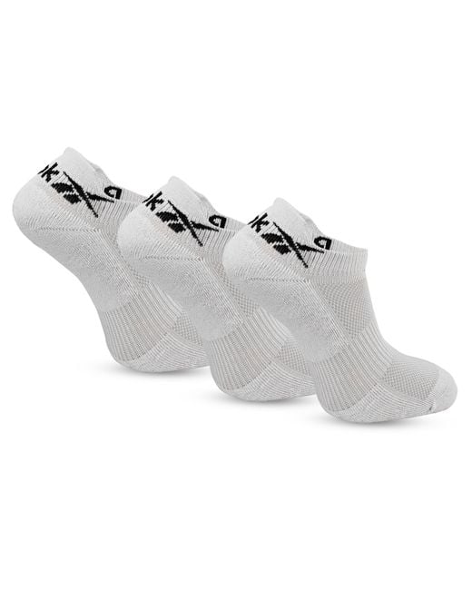 Reebok White Sports Essentials Low Socks (3 Pack)