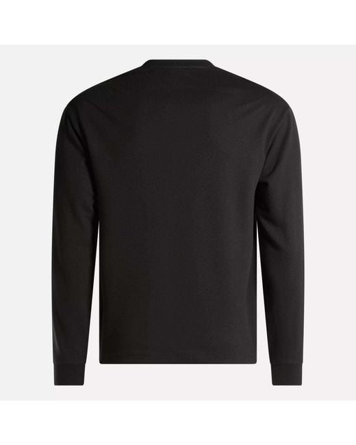 Reebok Black Active Collective Long Sleeve T-Shirt for men