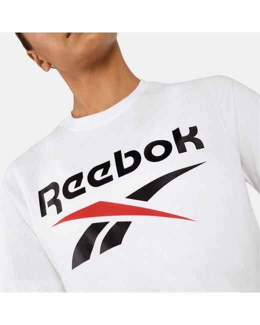 Reebok White Id 2-Colour Logo T-Shirt