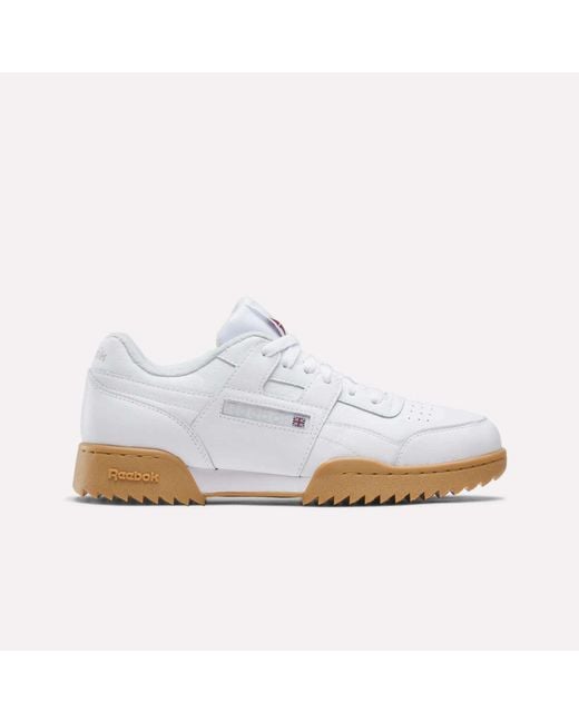 Reebok White Workout Plus Ripple Shoes