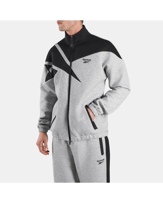 Reebok Black Dreamblend Spacer Vector Track Jacket for men
