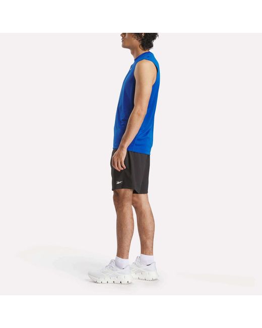Reebok Blue Sleeveless Tech Training T-Shirt for men