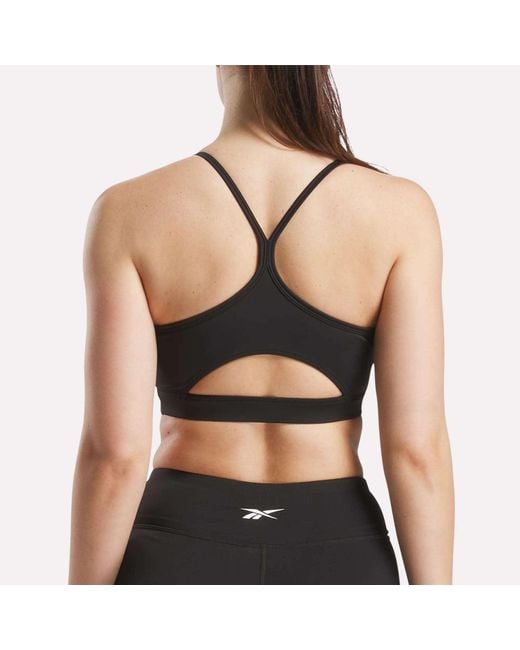 Reebok Black Id Train Tri-Back Sports Bra