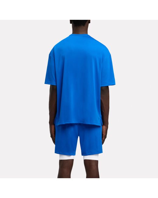 Reebok Blue Id Basketball Graphic T-Shirt