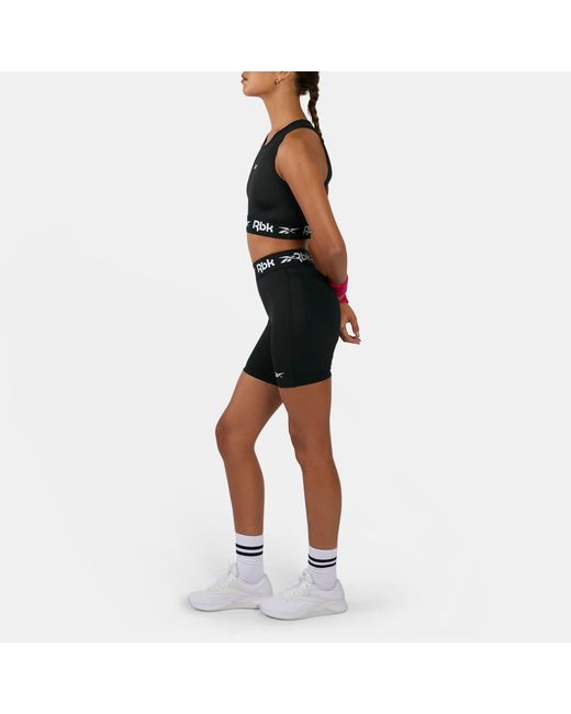 Reebok Black Id Train Cutout Sports Bra Top