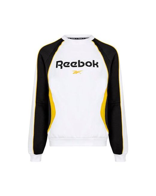 Reebok White Sidewinder Football Crewneck Sweatshirt