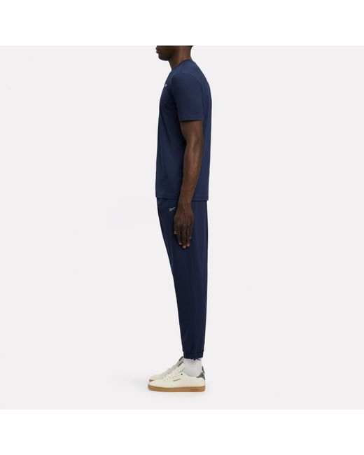 Reebok Blue Id Train Stretch Tech T-Shirt