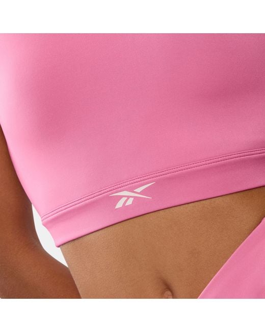 Reebok Pink Tulip Core High Impact Sports Bra Top