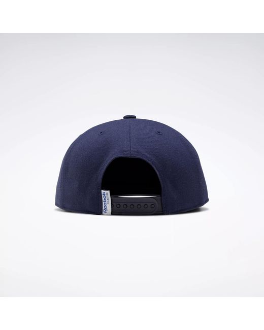 Reebok Classics Vector Flat Peak Hat in Blue Lyst