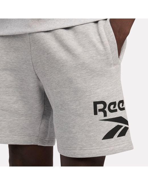 Reebok Natural Id 1-Color Logo Fleece Shorts