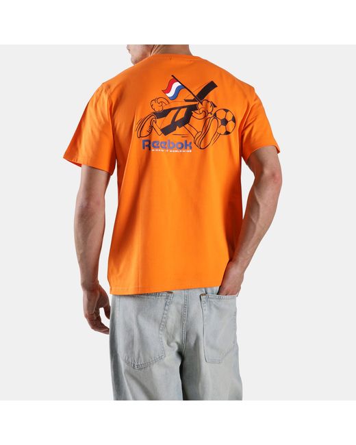 Reebok Orange Netherlands Football T-Shirt