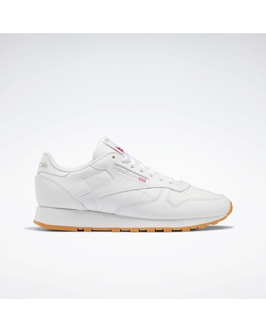 Reebok White Classic Leather Sneakers, /Pure