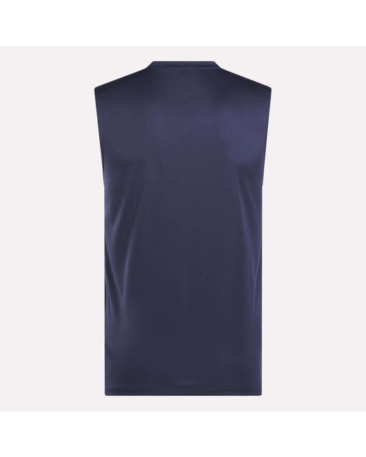 Reebok Blue Sleeveless Tech Training T-Shirt for men