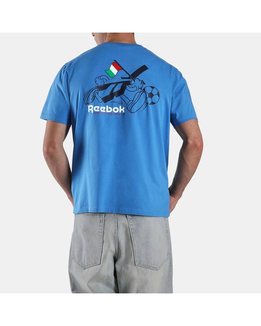 Reebok Blue Italia Football T-Shirt