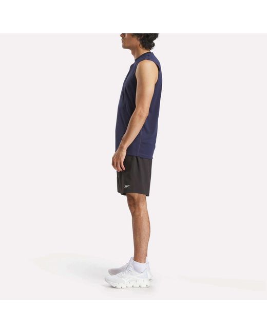 Reebok Blue Sleeveless Tech Training T-Shirt for men