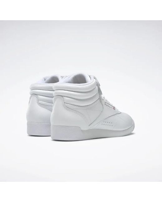 Reebok White Freestyle Hi Trainers