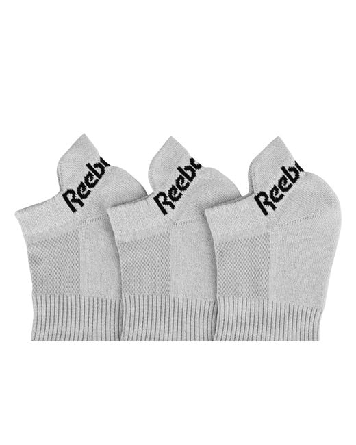 Reebok White Sports Essentials Low Socks (3 Pack)