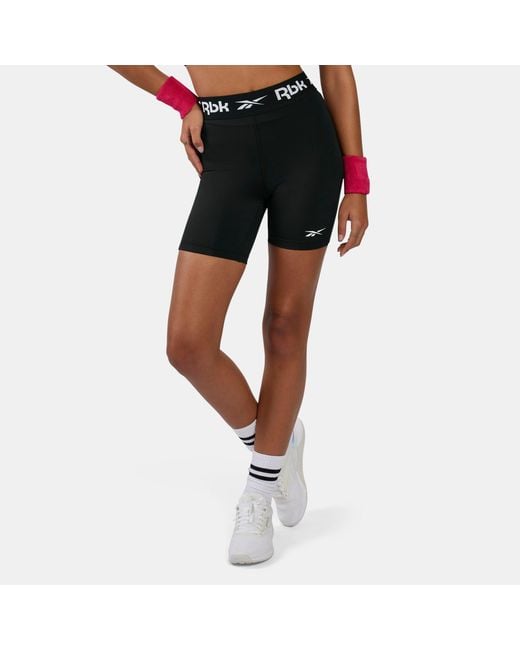 Reebok Blue Id Train Ruched Biker Shorts