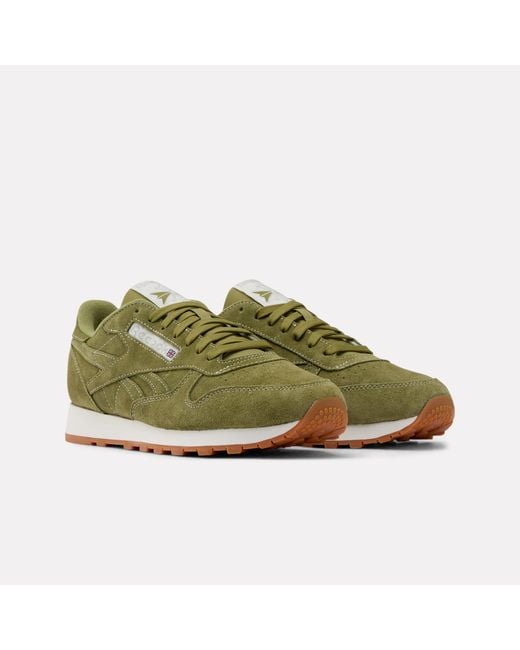 Reebok Green Classic Leather Sneakers