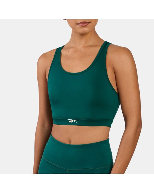 Reebok Green Tulip Core High Impact Sports Bra Top