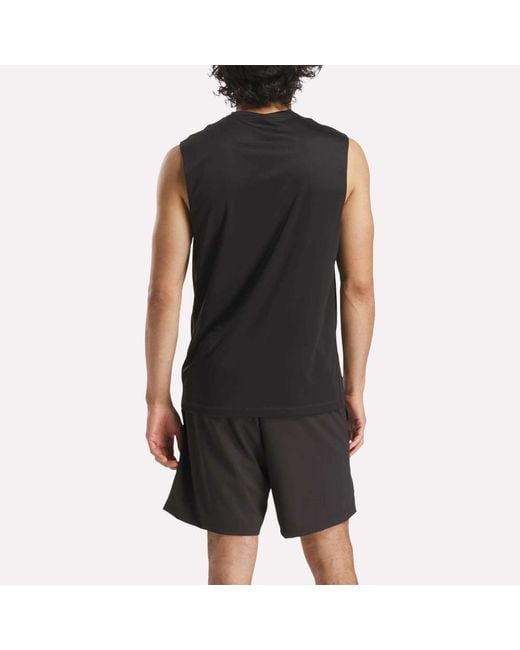 Reebok Black Sleeveless Tech Training T-Shirt for men