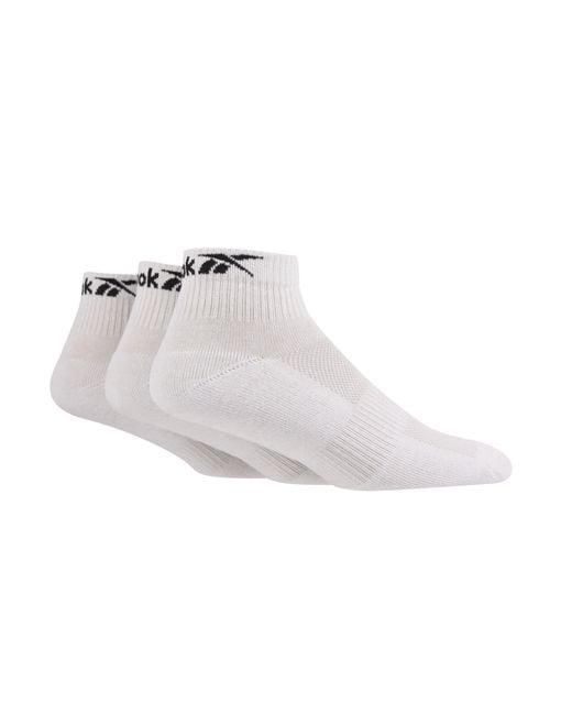 Reebok 3-Pack Sports Essentials Ankle Socksunisex, Afmeting in het White