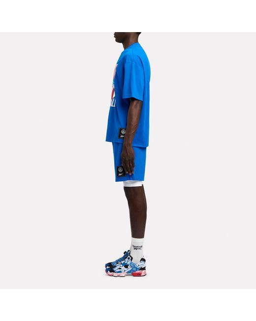 Reebok Blue Id Basketball Graphic T-Shirt