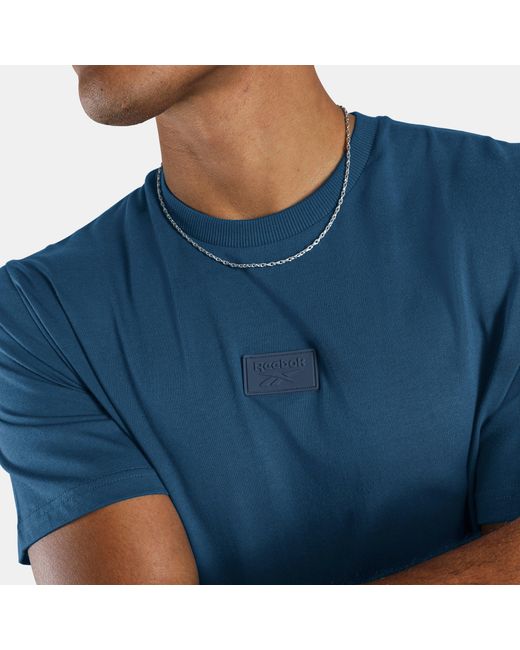 Reebok Blue Silicone Badge T-Shirt