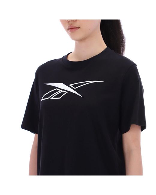 Reebok Black Metallic Logo T-Shirt