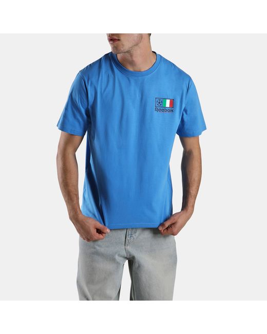 Reebok Blue Italia Football T-Shirt