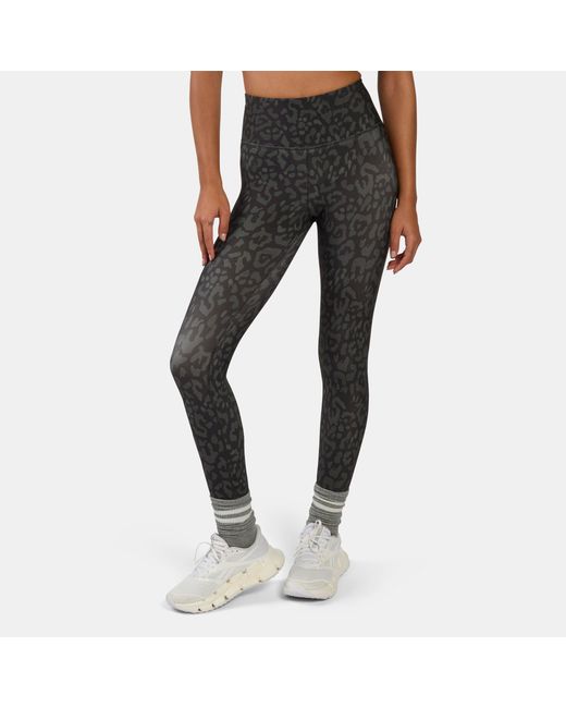 Reebok Black Id Train High Rise Printed Leggings