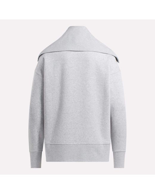 Reebok Gray Wardrobe Essentials Retro Zip Top