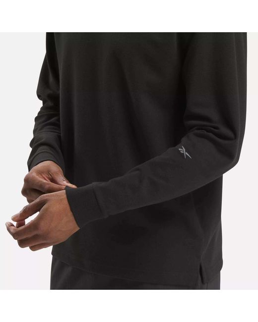 Reebok Black Active Collective Long Sleeve T-Shirt for men