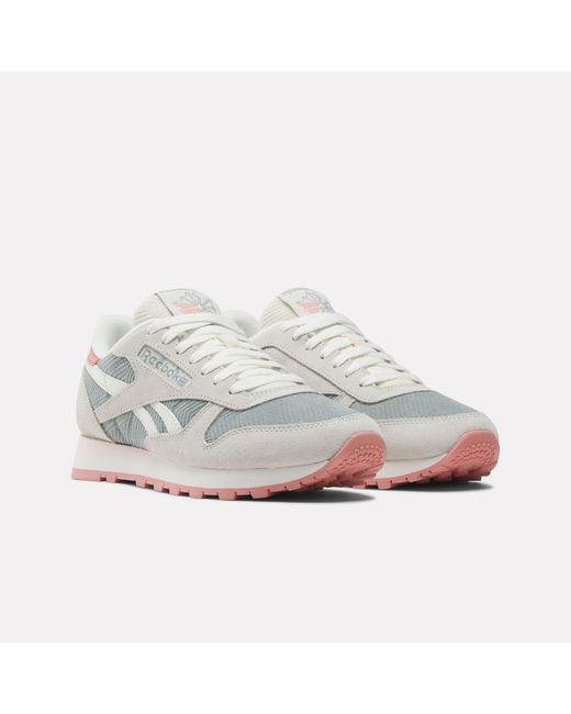 Reebok Gray Classic Leather Trainers