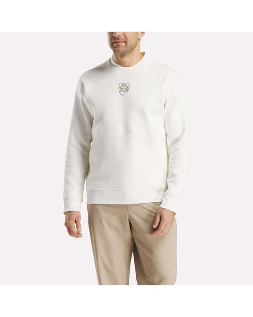 Reebok Long Sleeve Signature Legacy Crest Pullover Top in Gray for